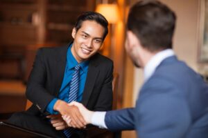 Business men shaking hands